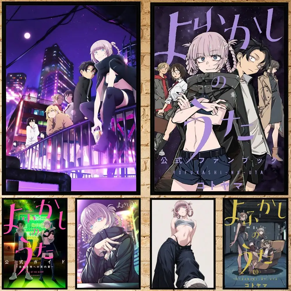 anime Call of the Night Poster Poster HD Waterproof Self-adhesive Art Print Wall Decor for Bedroom Living Room Gift
