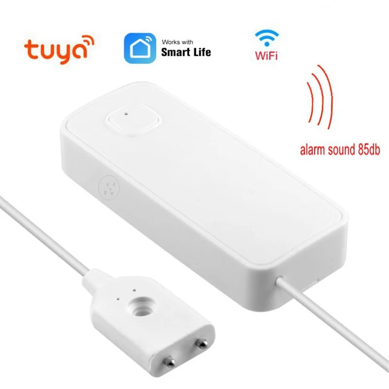 Tuya อัจฉริยะ Wifi รั่ว lP67 กันน้ํา Sensor Water Immersion เครื่องตรวจจับระดับน้ํา Low Power เดซิเบลสูง APP Notifies