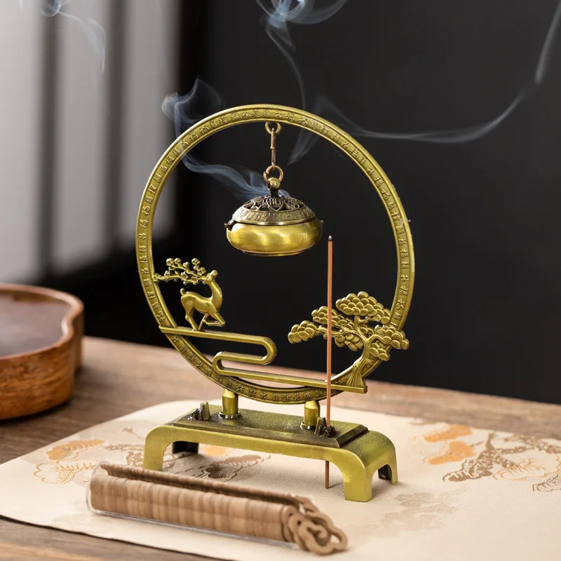 Lotus-Blumen-Räucherstäbchenhalter im Retro-Stil, Ausgehöhlter Zinklegierungs-Lotushalter, Segensbringer, Lotosblumenhalter für Heim und Büro