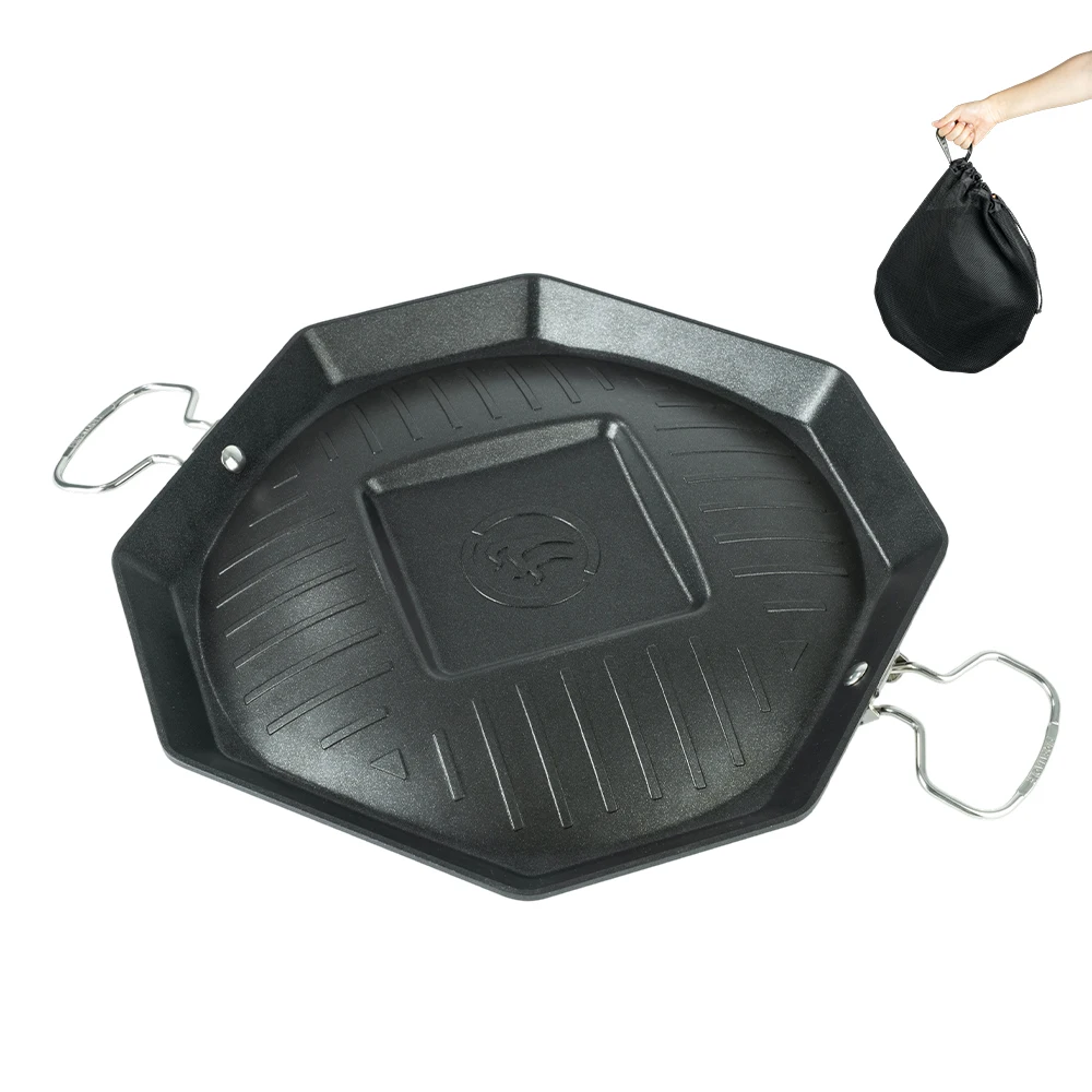 FireMaple SizzlePro Multifunctionele Koekenpan voor Cassettefornuis Outdoor Camping BBQ Non-stick Opvouwbare Teppanyaki Grillpan