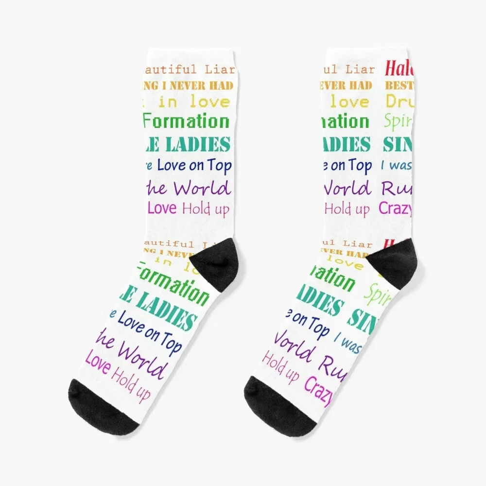 

Beyonce song titles Socks floor sport Socks Women Men's