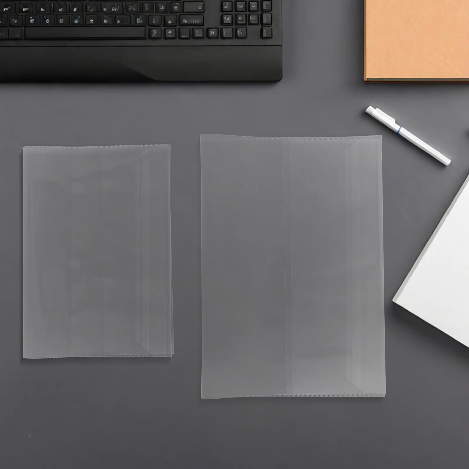 40 pçs capas de livro de plástico transparente manga impermeável protetor transparente para livros didáticos notebooks biblioteca escolar à prova de poeira