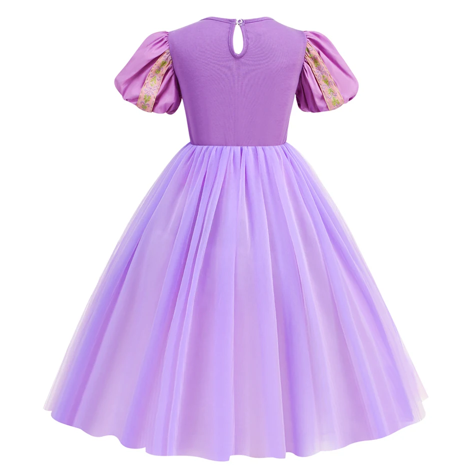 Disney Prinzessin Kleid Rapunzel Kostüm Kinder Mädchen Halloween Cosplay Geburtstags feier Kleider Kleider Kinder Kleidung Outfit 6y