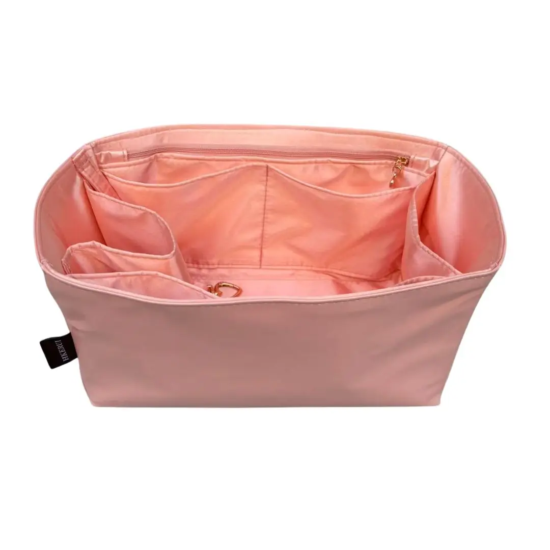 Fits Purse Neverfull bb pm mm gm Organizer Insert Bag Travel Inner Portable Silk Lining Waterproof Vegan Leather with
