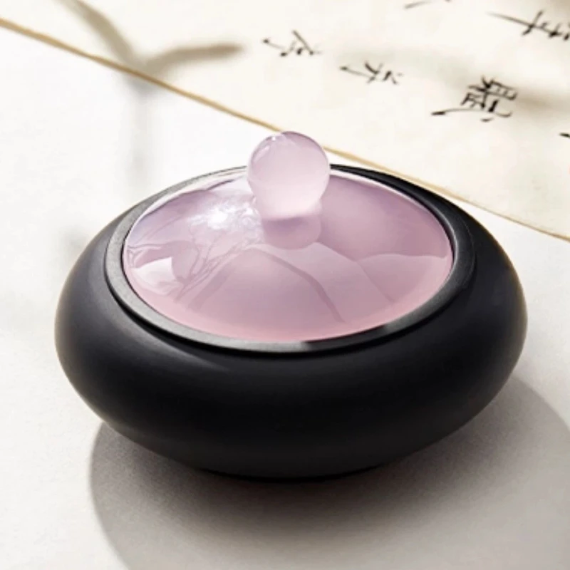 Natural Raw Stone Inkstone With Lid Chinese Calligraphy Ink Grinding Stone Writing Tool Student Beginner Calligraphy Practice