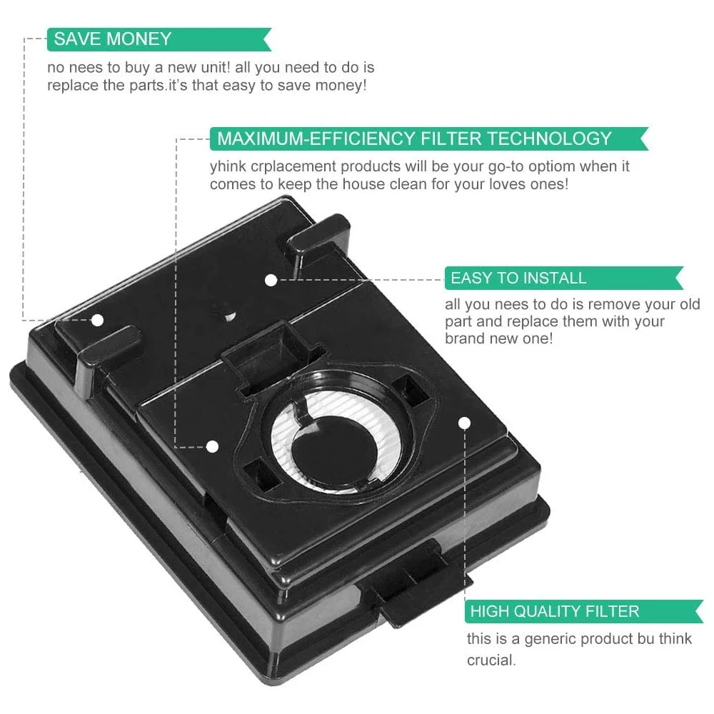 Replacement HEPA Filter for Rainbow E2 Series Vacuum Cleaners Washable and Reusable Part Number R12179 and R12647B