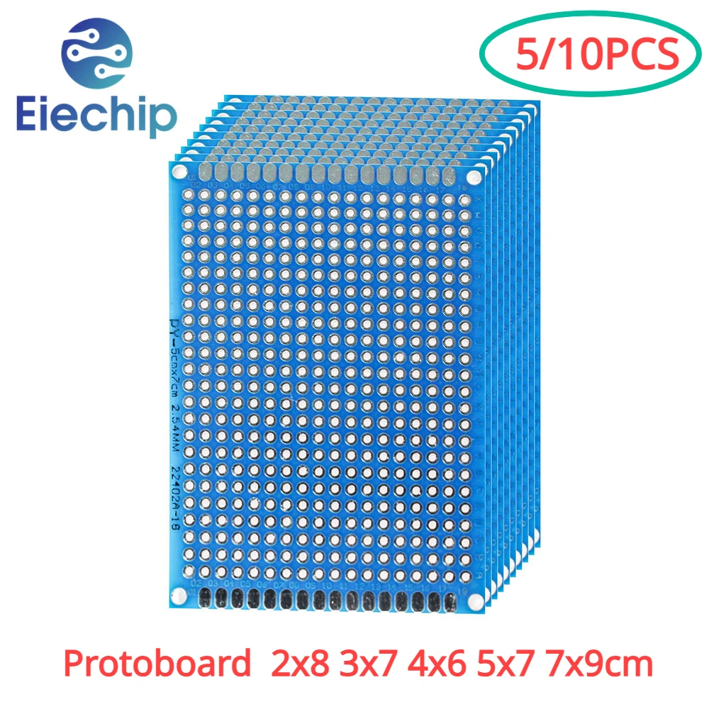 5/10PCS PCB Board Pcb Prototyping Board Double Side Prototype Circuit Boards 2x8 3x7 4x6 5x7 7x9cm Diy Electronic Kit