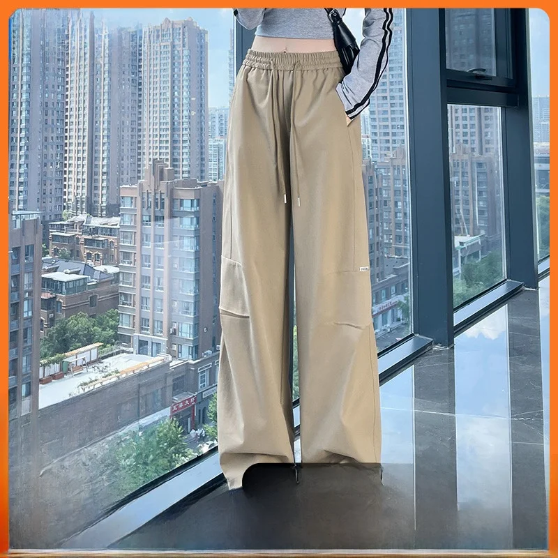 

Женские брюки Ci Honey Utili с высокой талией и широкими штанинами Qui Dry Spor Sle, осень 2023, новая модель брюк десантника