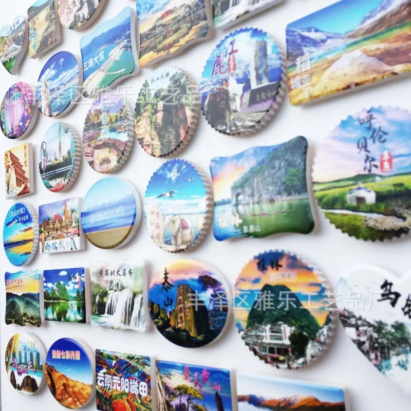 Magneti 3D per Frigorifero delle Città Cinesi - Paesaggio di Guilin/Barriera dei Tre Gorges, Magneti Super Potenti per Frigorifero