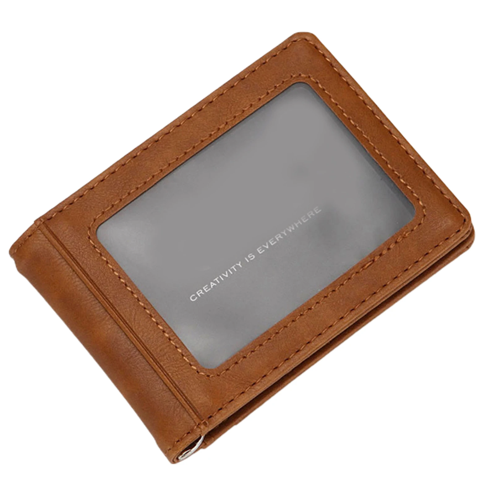 

Мужской кошелек из искусственной кожи с 11 отделениями для карт и визитницей с зажимом для денег