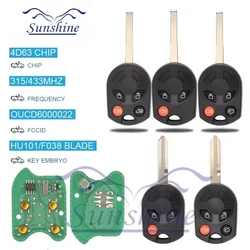 CWTWB1U793 4D63+ 315/433MHz Car Remote Key OUCD6000022 For Ford Edge C-Max Expedition Escae Focus Taurus Flex Mazdap Lincoln