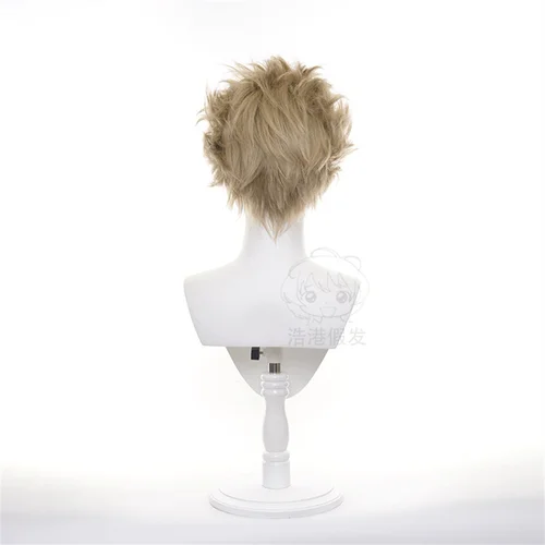 Imagen 2 del producto Peluca de halcones para Cosplay, disfraz de Boku no Hero Academia, pelo sintético negro corto, pelucas para fiesta de Halloween