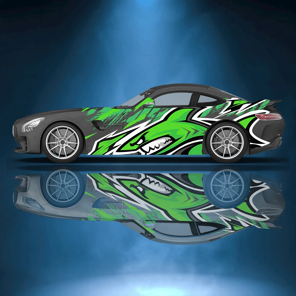 

Наклейка с изображением акулы, автомобильная наклейка, наклейка на все тело, украшение, покрытие от царапин, защита автомобиля, водонепроницаемая