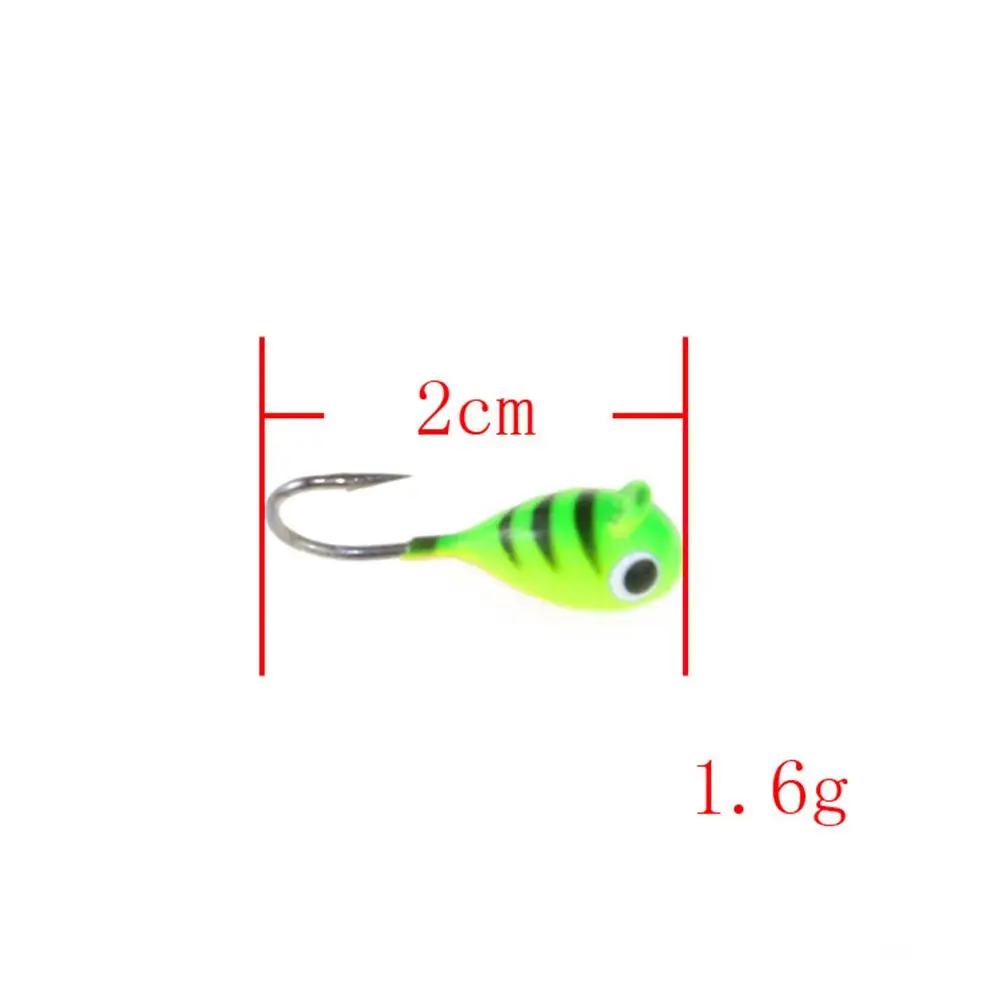 컬러 고래 모양 미니 금속 리드 헤드 후크 미끼, 낚시 지깅 미끼, 겨울 얼음 낚시 미끼, 6 개, 2cm, 1.6g