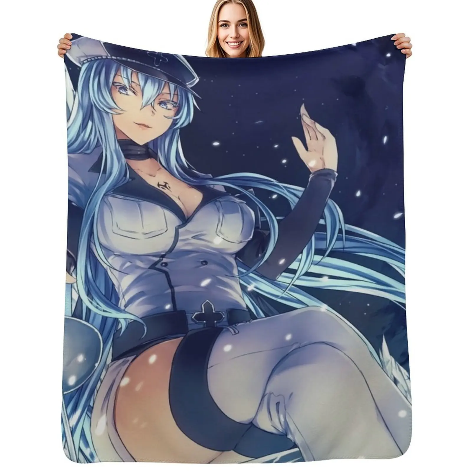 

Princes Esdeath Throw Blanket Soft Comfort Blanket for Reading Watching TV