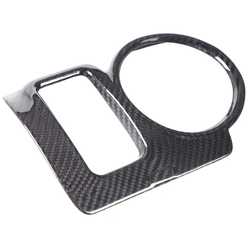 

Suetlcoity For Nissan 370Z Z34 2009-2020 Real Carbon Fiber Car Center Water Cup Trim Frame Cover Interior Car Accessories