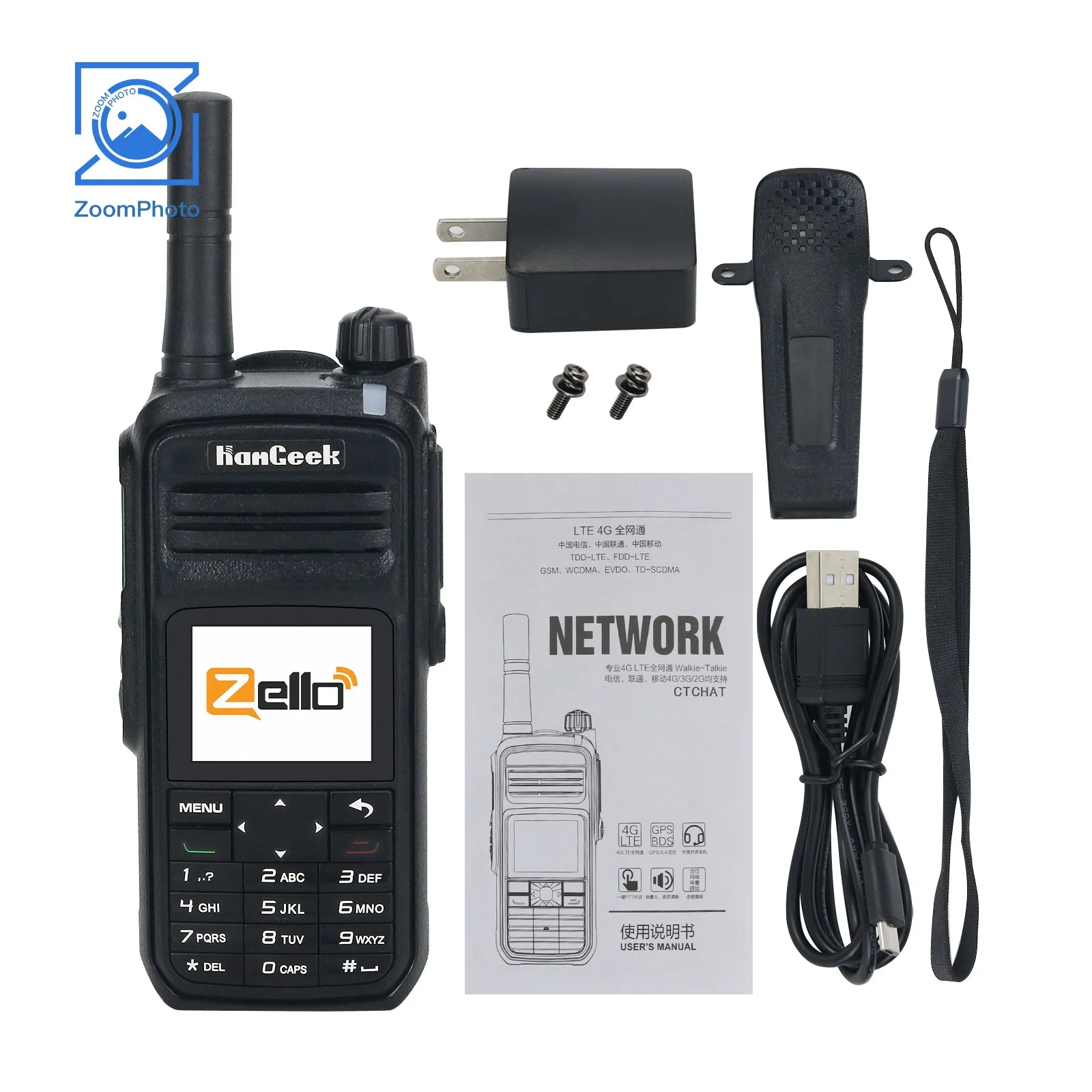 

HamGeek Q168 4G POC Radio 5000KM GPS Walkie Talkie Wifi Bluetooth Handheld Transceiver for Zello