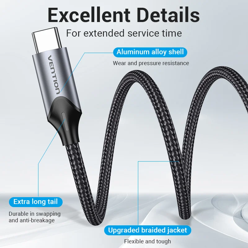 Vention USB typu C do 3,5 mm DAC Chip Adapter słuchawek Kabel USB C do 3,5 Aux do komputera iPhone 15 Pro Max Macbook Samsung Galaxy