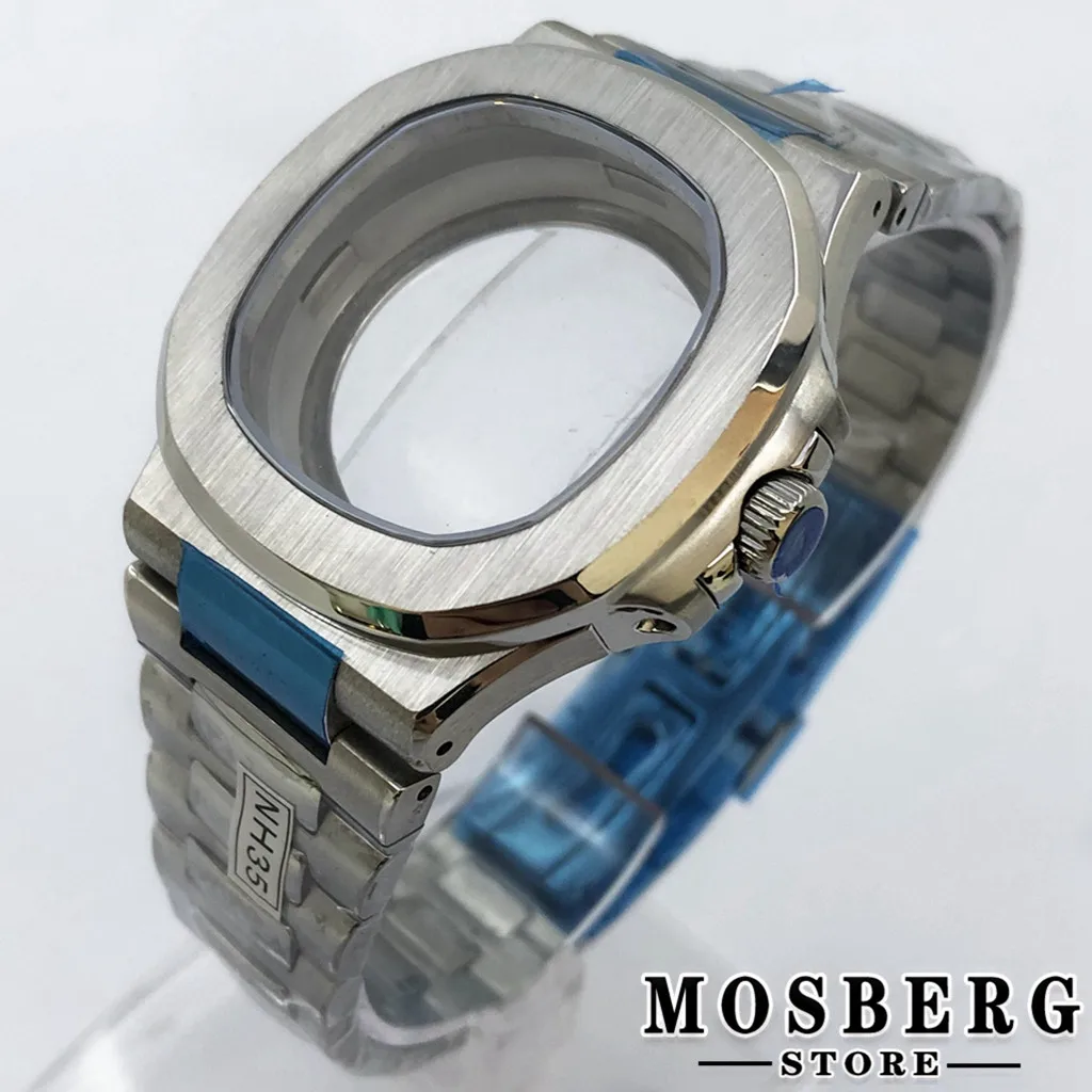 

39mm Watch Case Sapphire Glass Stainless Steel Fit NH35 NH36 ETA2836 Miyota 8215 8205 821A DG2813 3804 ETA2824 PT5000 Movement