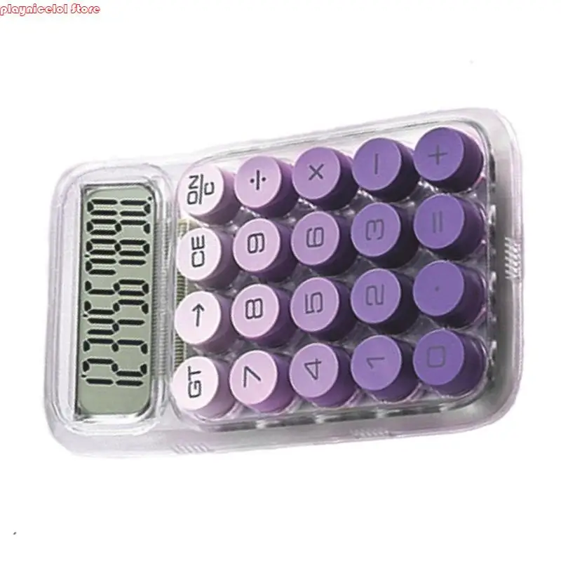 E8BA الحاسبة الشفافة الآلة الحاسبة الإلكترونية القياسية مع زر شاشة 10 أرقام لمدرسة Office #4