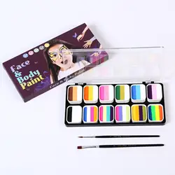 Face Body Paint Set Painting Supplies Painting Palette Makeup with Brushes for Cosplay Clubbing Events Stage Performance Party