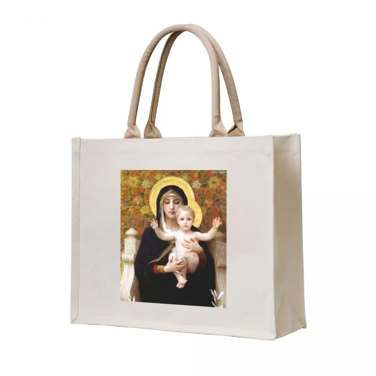 

Our Lady: Virgin of the Lilies, Bouguereau Tote Bag Cloth bag tote bag screen tote bags aesthetic
