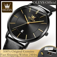 OLEVS-reloj de cuarzo ultradelgado para hombre, cronógrafo minimalista de 5869mm, resistente al agua, con fecha, moda Simple, 6,5