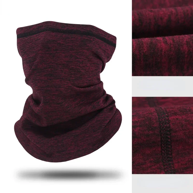 2024 New Windproof Winter Men\'s Scarf Neck Warmer Tube Fleece Balaclava Ski Mask Motorcycles Cycling Camping Hiking Scarves