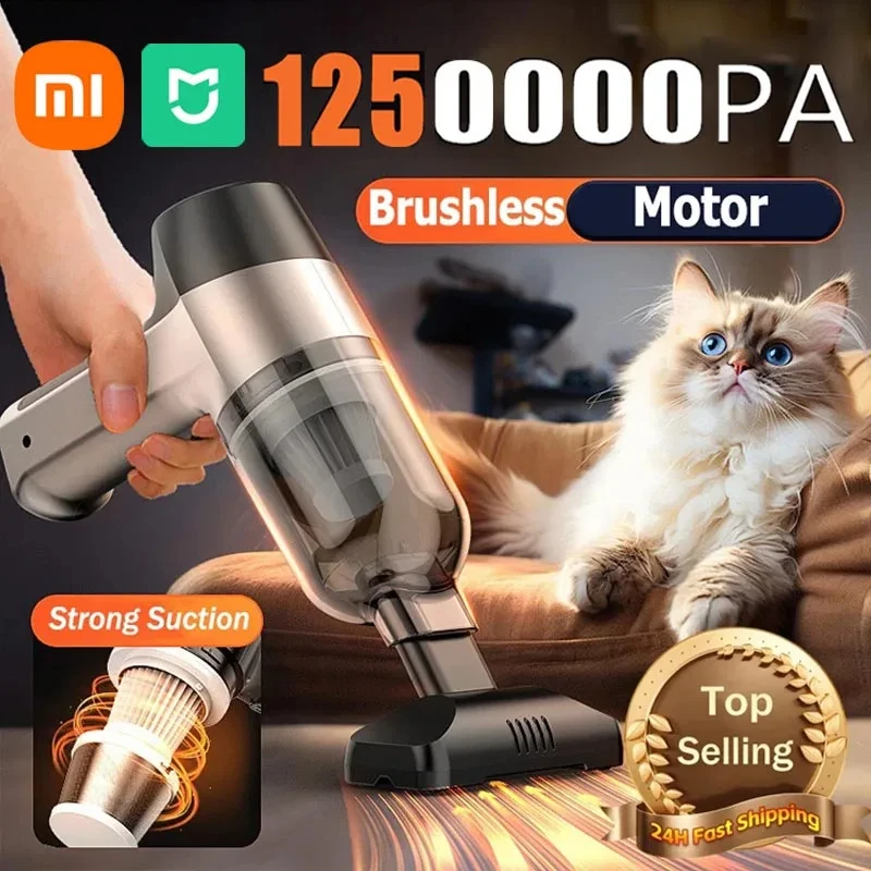 Xiaomi-aspiradora inalámbrica MIJIA 1250000PA 4 en 1, limpiadores portátiles de mano para electrodomésticos, potente máquina de limpieza para coche