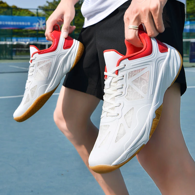 Nowy modny buty do badmintona dla kobiet mody młodzieżowej siatkówka adidasy sportowe do ćwiczeń różowy fioletowy tenisówki stołowy W99