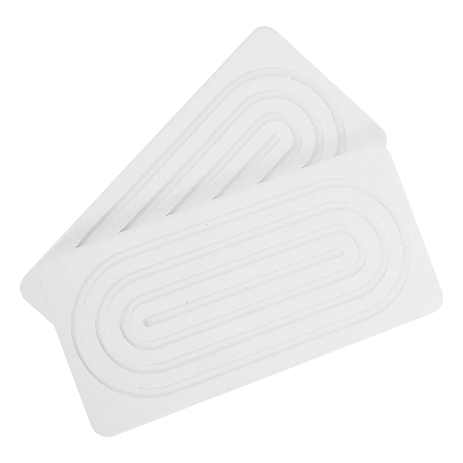 

2Pcs Diatomaceous Sink Tray Leakproof Grooved Design Absorbent Stone Drying Mat for Vanity Counter Faucet Area Kitchen Bathroom