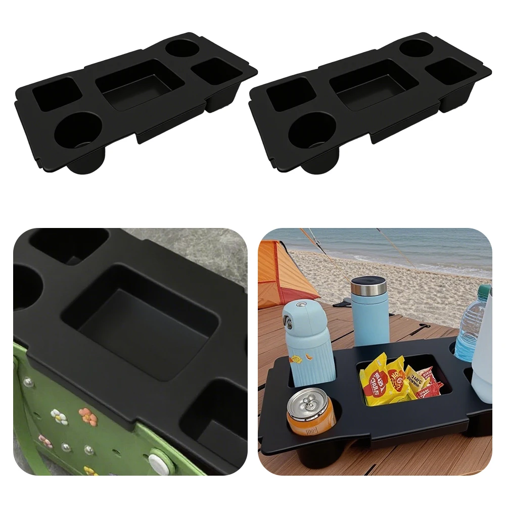

Top Cup Holder Tray Waterproof Cup Organizer Holder Multifunctional Bag Top Phone Holder 5 Compartment for Bogg Bag