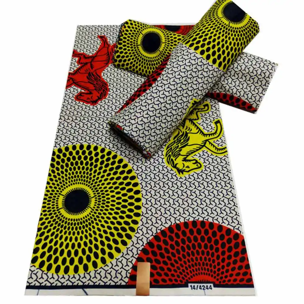 Veritable Super V Real Wax Guaranteed Wax Prints Real Dutch Hollandais Loincloth African Dress 100% Cotton Fabric 6 Yards Batik