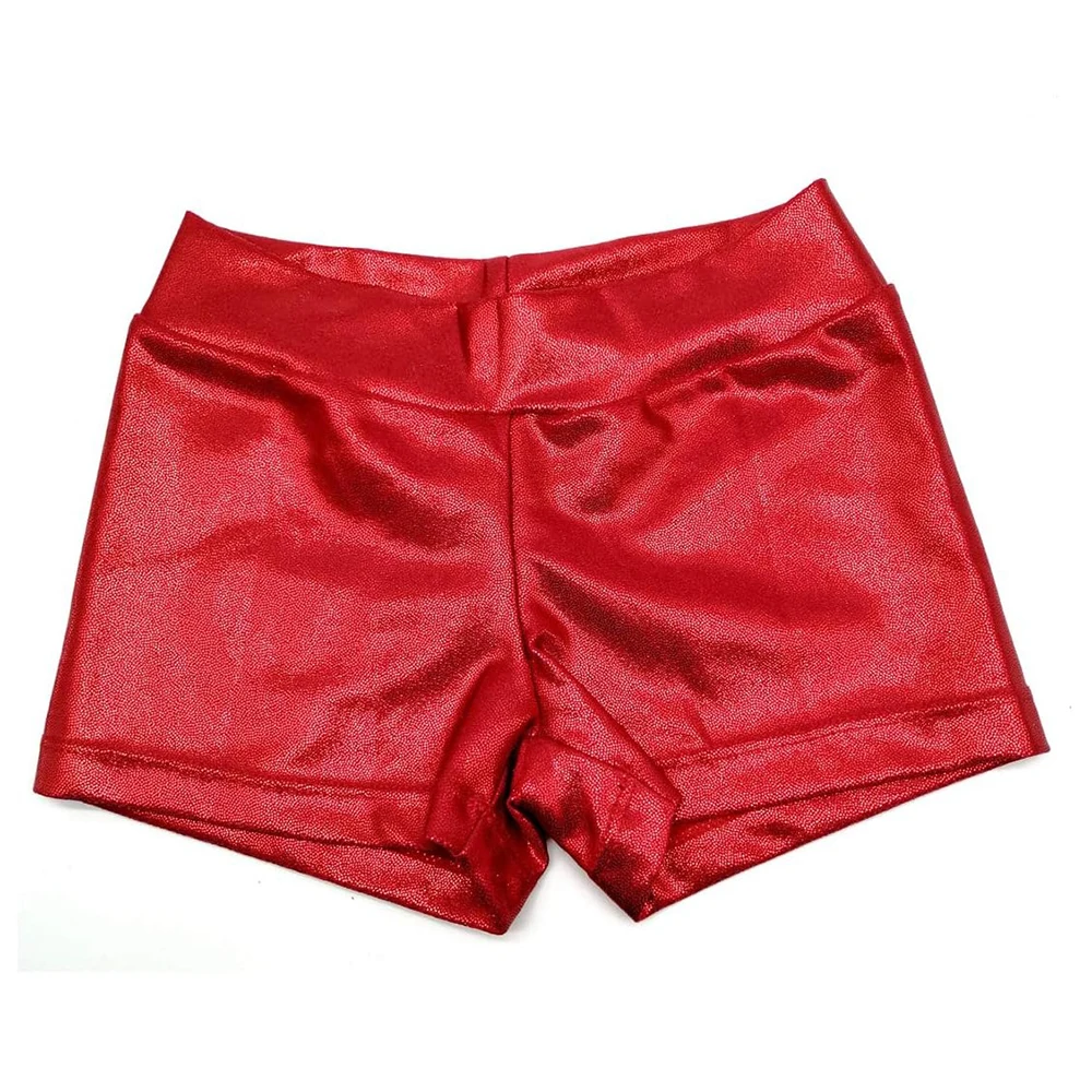 Girls Dance Short Gymnastics Athletic Shorts Sparkle Glitter Tumbling Bottoms Kids Ballerina Performance Dancing Short Pants