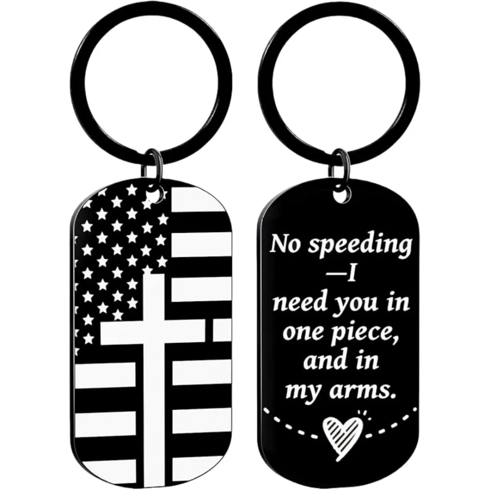 Stainless Steel Key Chain Drive Safe Fashion Design Keyring for Wife Husband Boyfriend Father's Day Birthday Gifts Keychain Gift