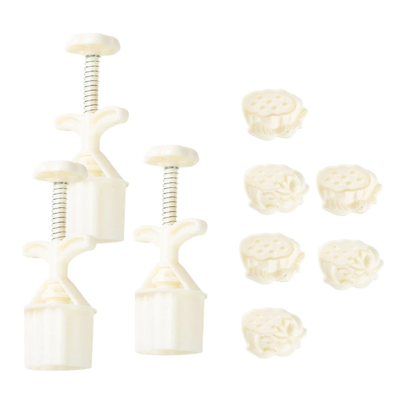 

Flower Pattern Moon Cake Molds MidAutumn Festival Moon Cake Maker Cookie Stamps Drop shipping