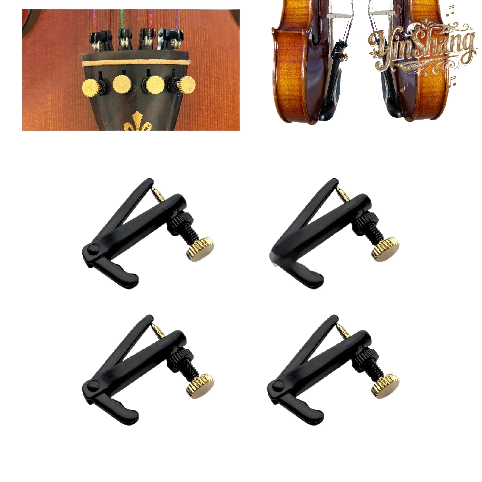 

Violin Fine Tuner Adjuster Copper Plated Screws for 4/4 3/4 Violins - Violin Tuning Accessories