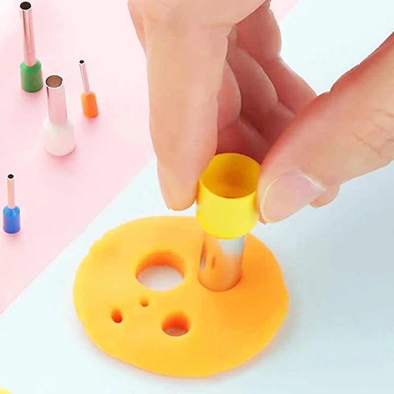 8 Pcs 8 Sizes Polymer Clay Cutter Molds Hole Punches Tool Set DIY Polymer Clay Earrings Making Craft Handmade