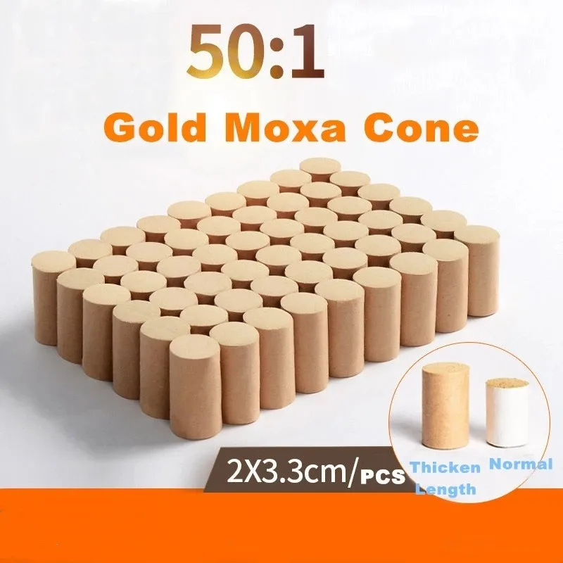 

54 шт./кор. 50:1 рулон мокса из чистого золота, удлиняющая утолщенная горелка для прижигания китайских трав, меридиан, теплотерапевтическая горелка