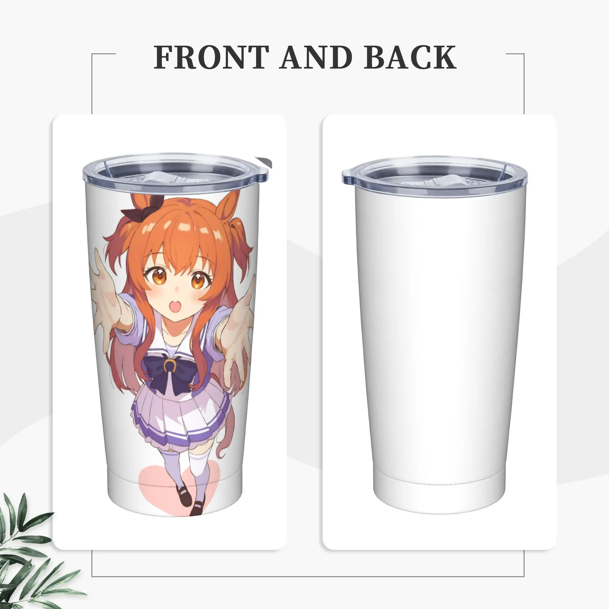 Stainless Steel Tumbler Umamusume Pretty Derby Mayano Top Gun Thermal Mug  Portable Cold Drink Mugs Cup Travel Water Bottle