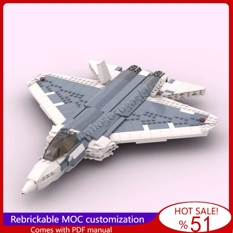 

755 шт. MOC настроить WWII Jet SU-57 модель истребителя строительные блоки DIY творческая сборка игрушки набор для детей рождественские подарки