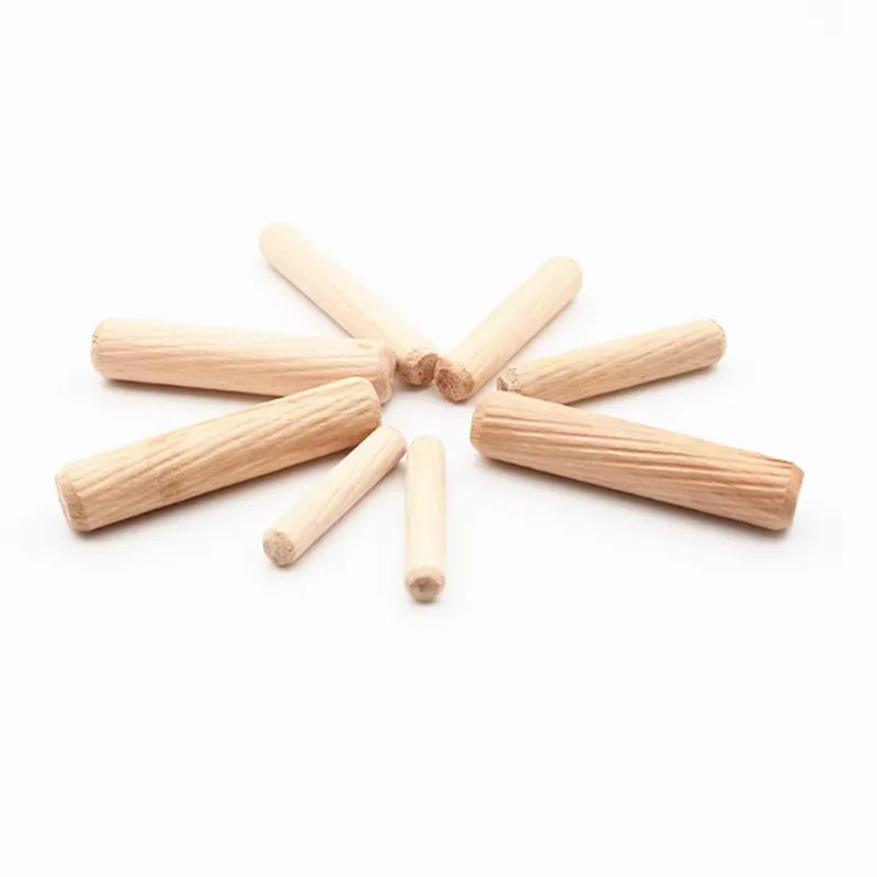 Set M6 M8 M10 * Lmm Pin Dowel Kayu Batang Dowel Kerajinan Laci Kabinet Bergalur Bulat untuk Pemasangan Furnitur Pekerjaan Kayu