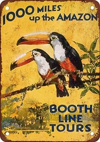 Booth Line River Tours Vintage Look Reproduktion Metall-Blechschild