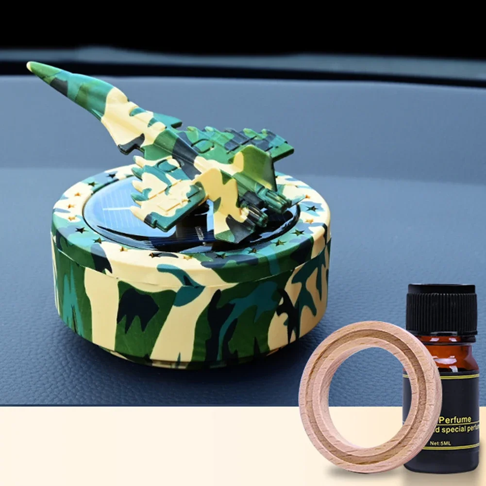 Solar Powered Car Air Freshener Diffuser Fighter Model Design For Unique Decoration And Efficient Air Purification