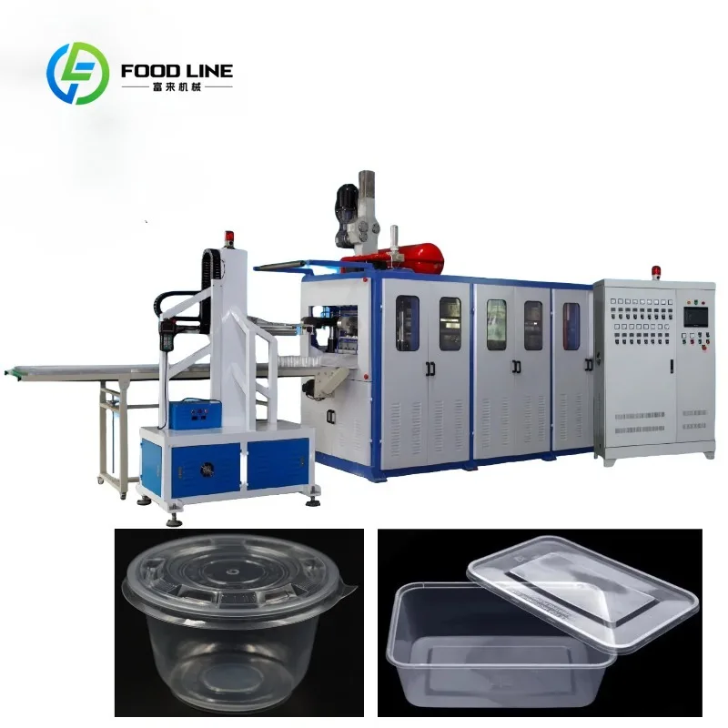 Plastic Microwaveable Food Packaging Box Lunch Packing Container Making Fully Automatic Thermoforming Production Machine