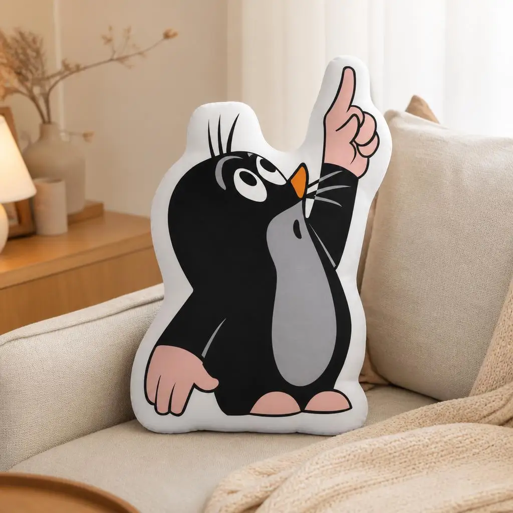 Mole Pointing Plush Pillow Cushion Irregular Stuffed Throw Pillow Home Decor Gift Sofa Bed Couch