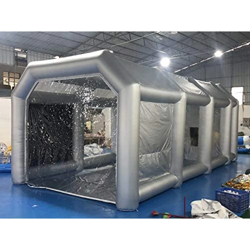 wholesale Movable Spray Inflatable Paint Booth Parking Tent Workstation Automobile Inflatable Spray Paint Tent with 2blowers