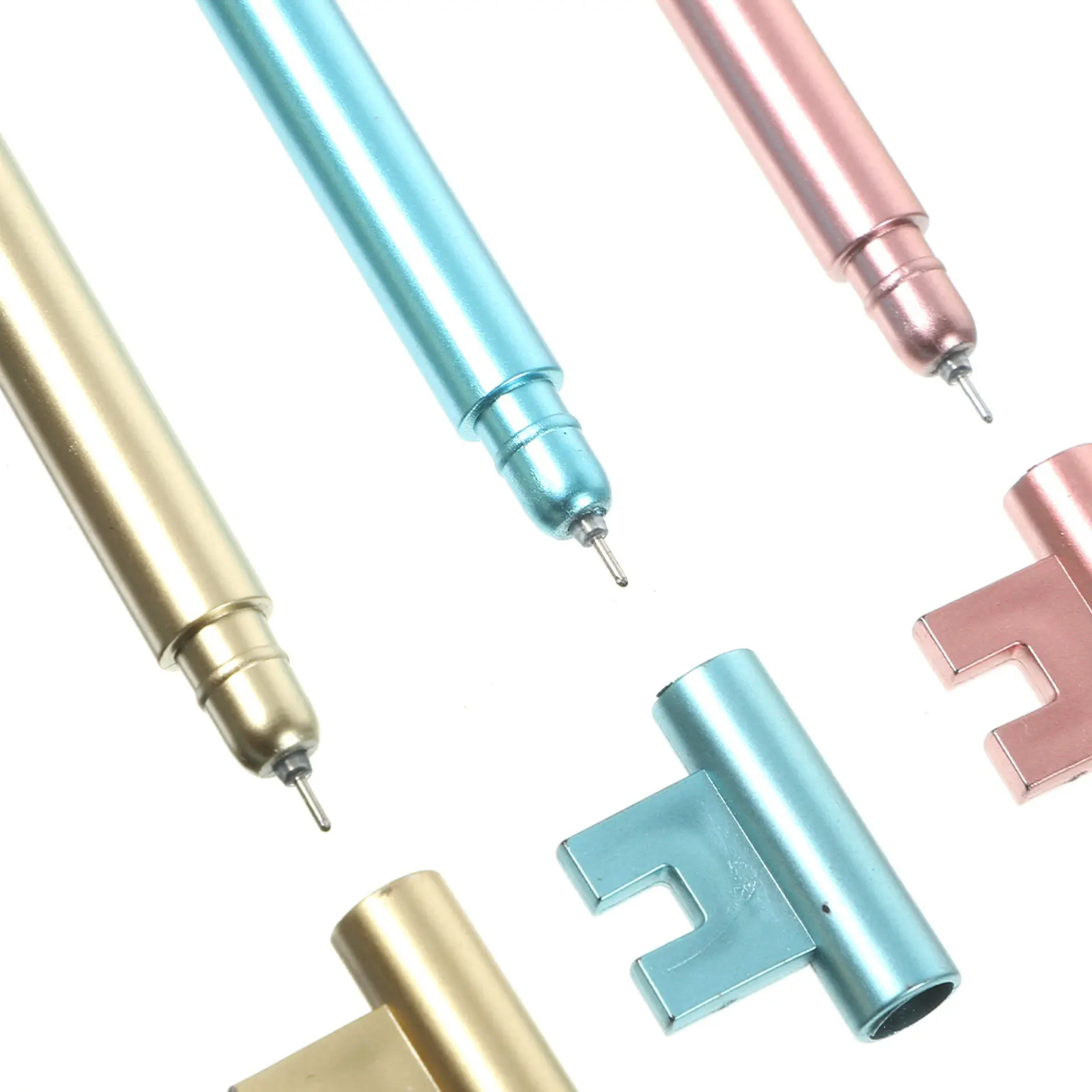 

12Pcs Key Gel Pens Portable Signature Pens Office Home Writing Smooth Comfortable Creative Design Gel Pen