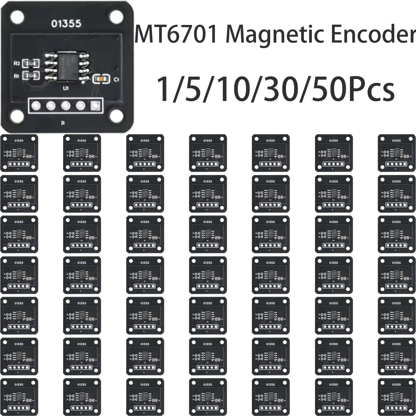 1~50Pcs MT6701 Magnetic Encoder Module 14Bit High Precision Magnetic Induction Angle Measurement Sensor Replacement For AS5600