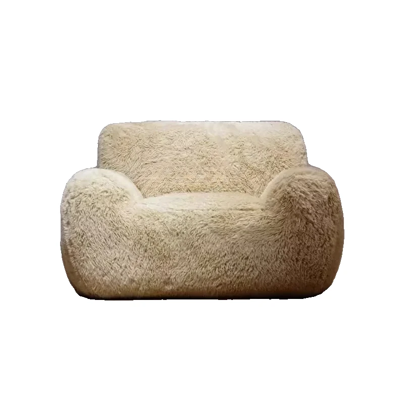 

C Modern simple plush sofa Nordic light luxury homestay tatami living room snow monster designer sofa